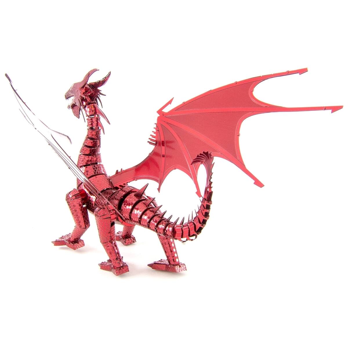 Alt View 2. Metal Earth - Metal Earth Premium Series Red Dragon 3D Metal Model Kit Fascinations - Silver.