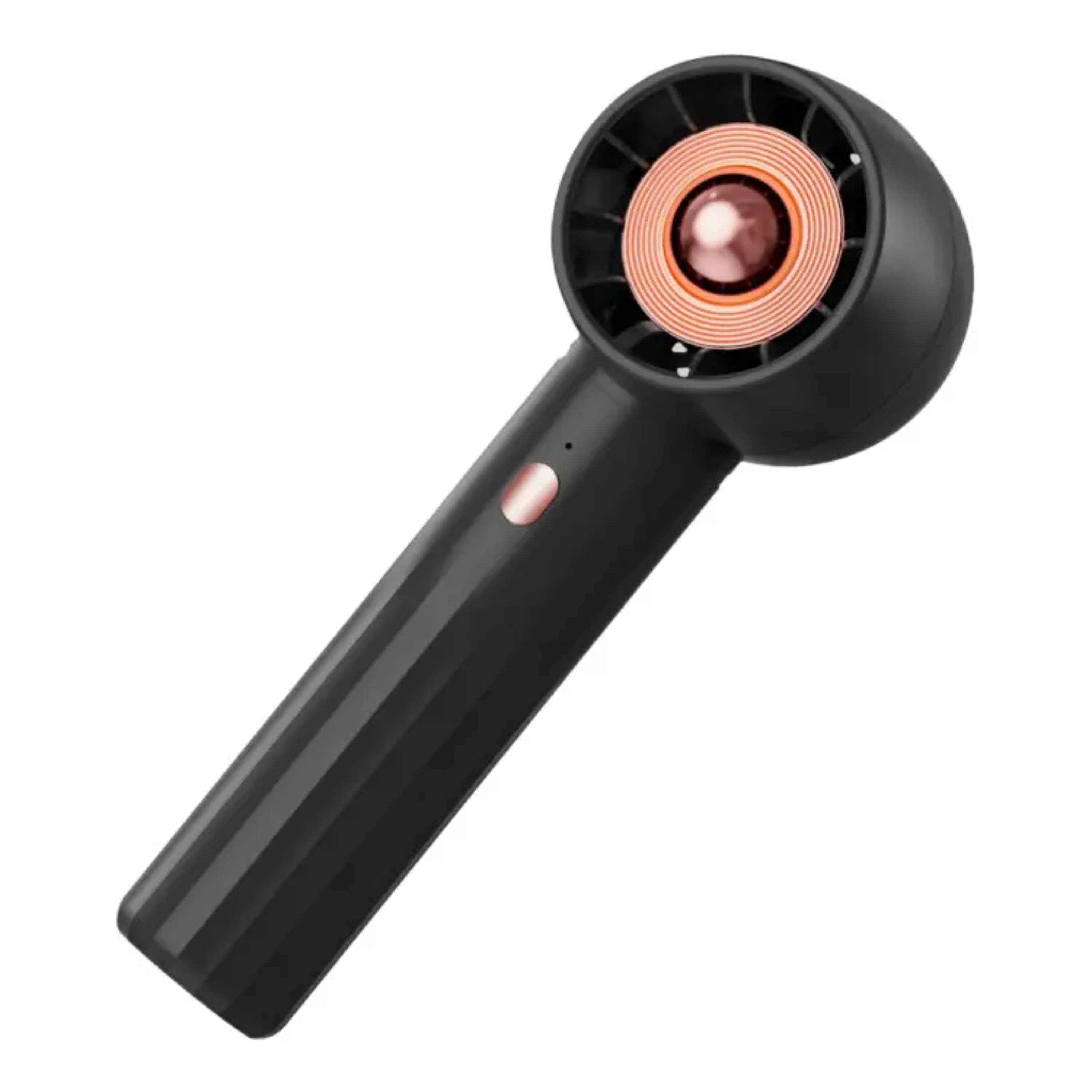 Angle. Kitcheniva - Handheld Mini Fan Portable USB Rechargeable Cooling Fan Black - Black.