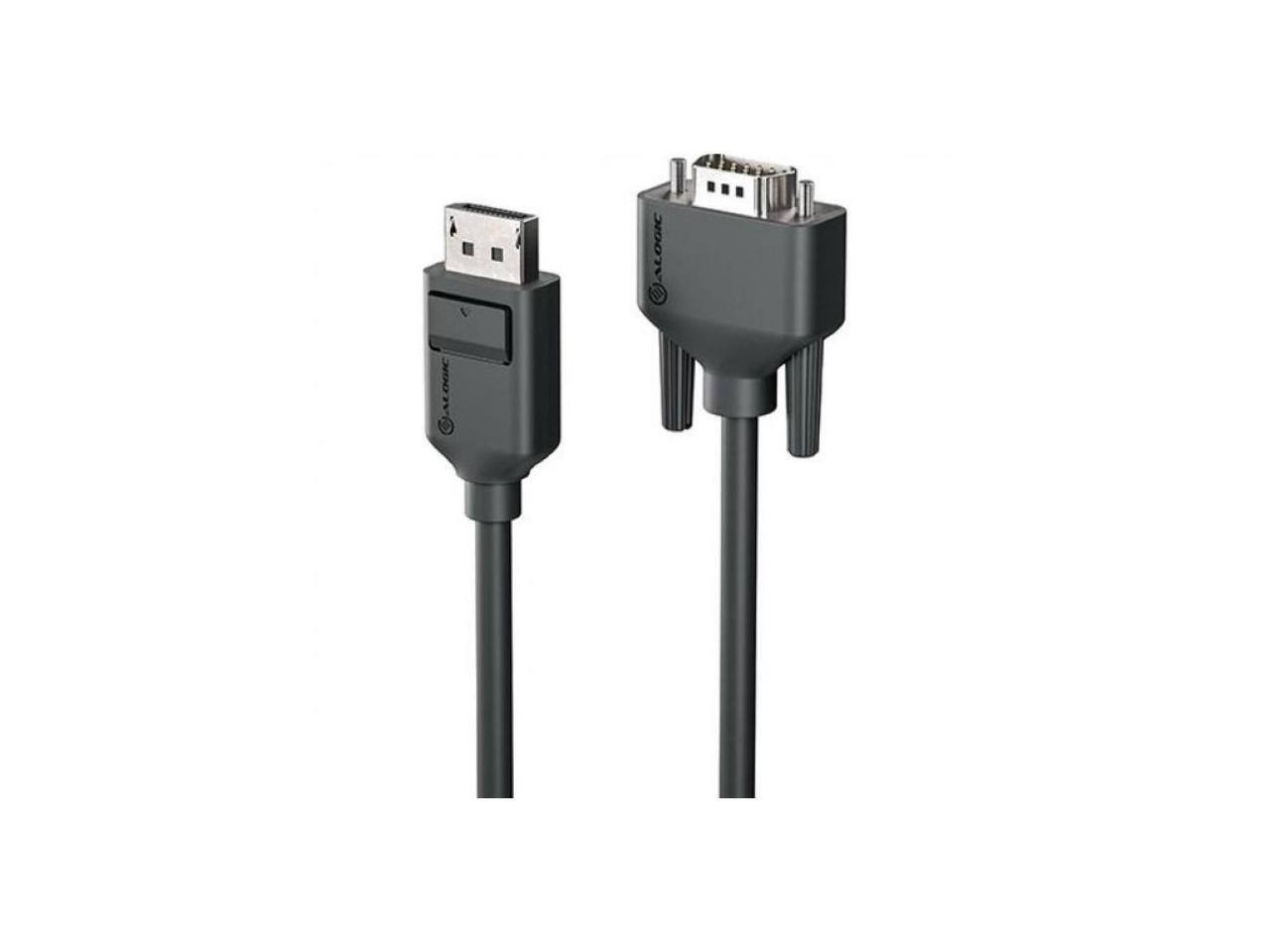 Alt View 4. Alogic - Alogic Display Port to VGA Cable Elements Series Male to Male 1m EL2DPVGA01 - Dark Gray.