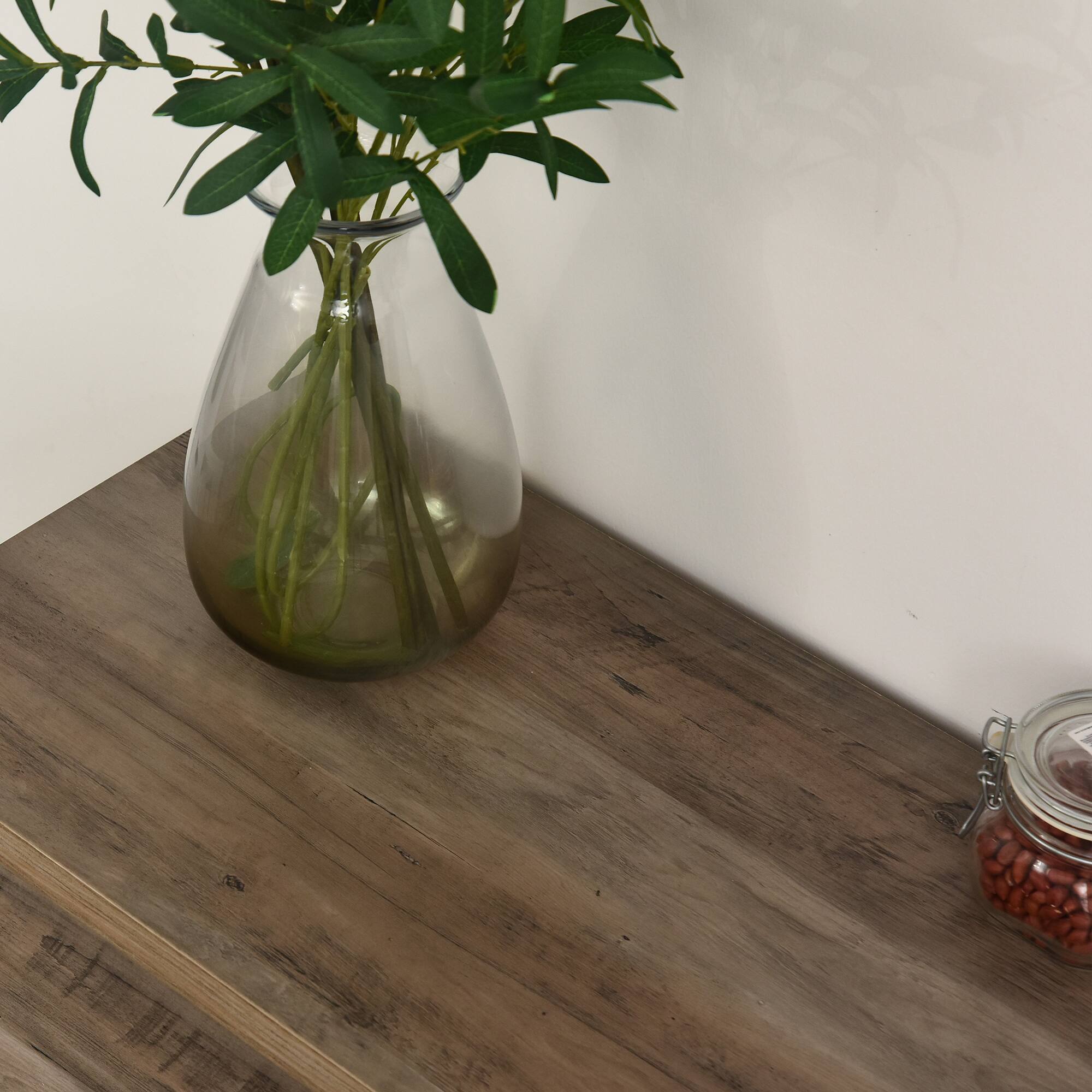 Alt View 5. Homcom - Farmhouse Coffee Bar Cabinet, Sideboard Buffet Cabinet Wine Cabinet with Drawers, Barn Style Doors, Wine Rack - Antique gray.