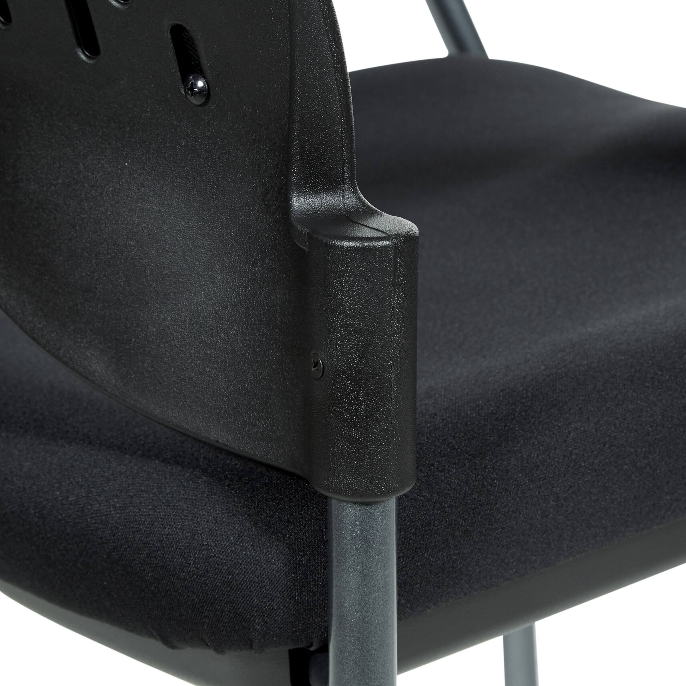 Alt View 2. Office Star Products - Upholstered Visitor Stackable Office Chair - Coal.