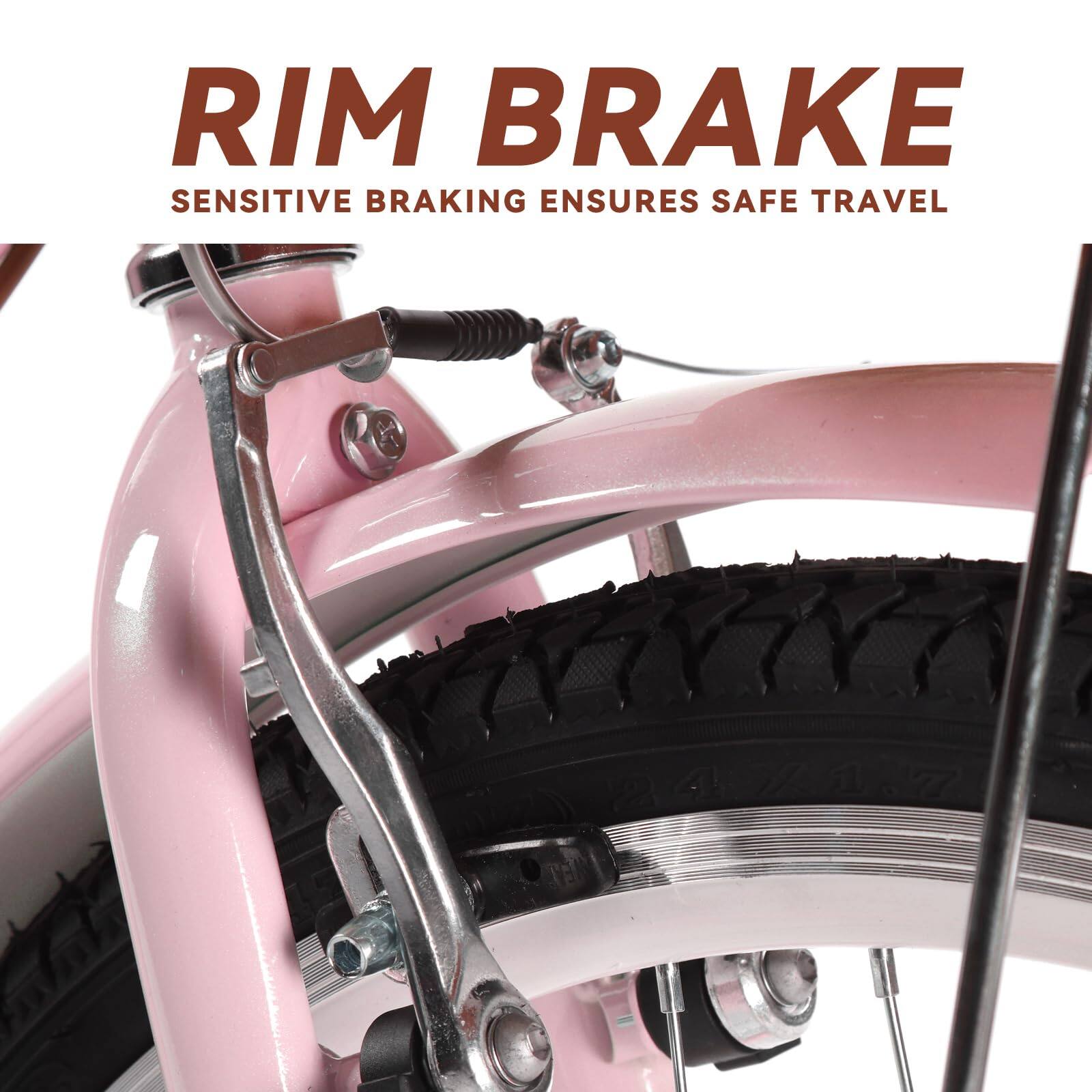 RIM BRAKE  
SENSITIVE BRAKING ENSURES SAFE TRAVEL