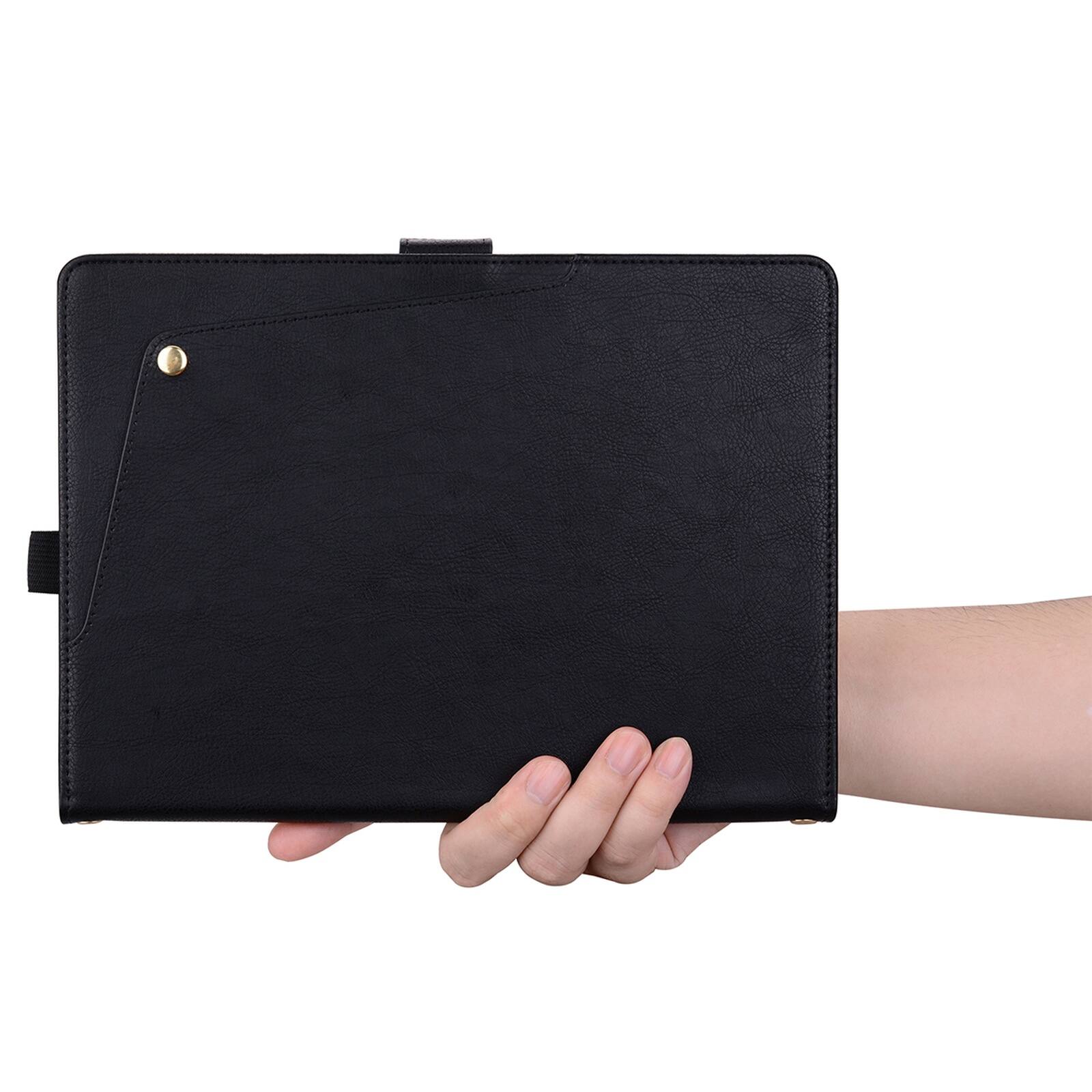 Alt View 2. Dteck - Case For Apple iPad mini (A17 Pro) 2024/iPad mini 6th Business Premiun Leather Folio Adjustable Stand Card Slots Cover - Black.