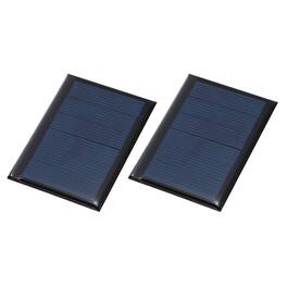 Unique Bargains - 2pcs 3V 0.3W 100mA Mini Solar Panels, Small Solar PV Cells for DIY Electric Toy Materials Kits - Black