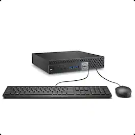 Dell - Refurbished Excellent - Optiplex 3040 Micro Desktop PC, Intel Core i5-6500T, 8GB DDR4 RAM, 256GB SSD, USB WiFi, Keyboard&Mouse, Win11Pro - Black