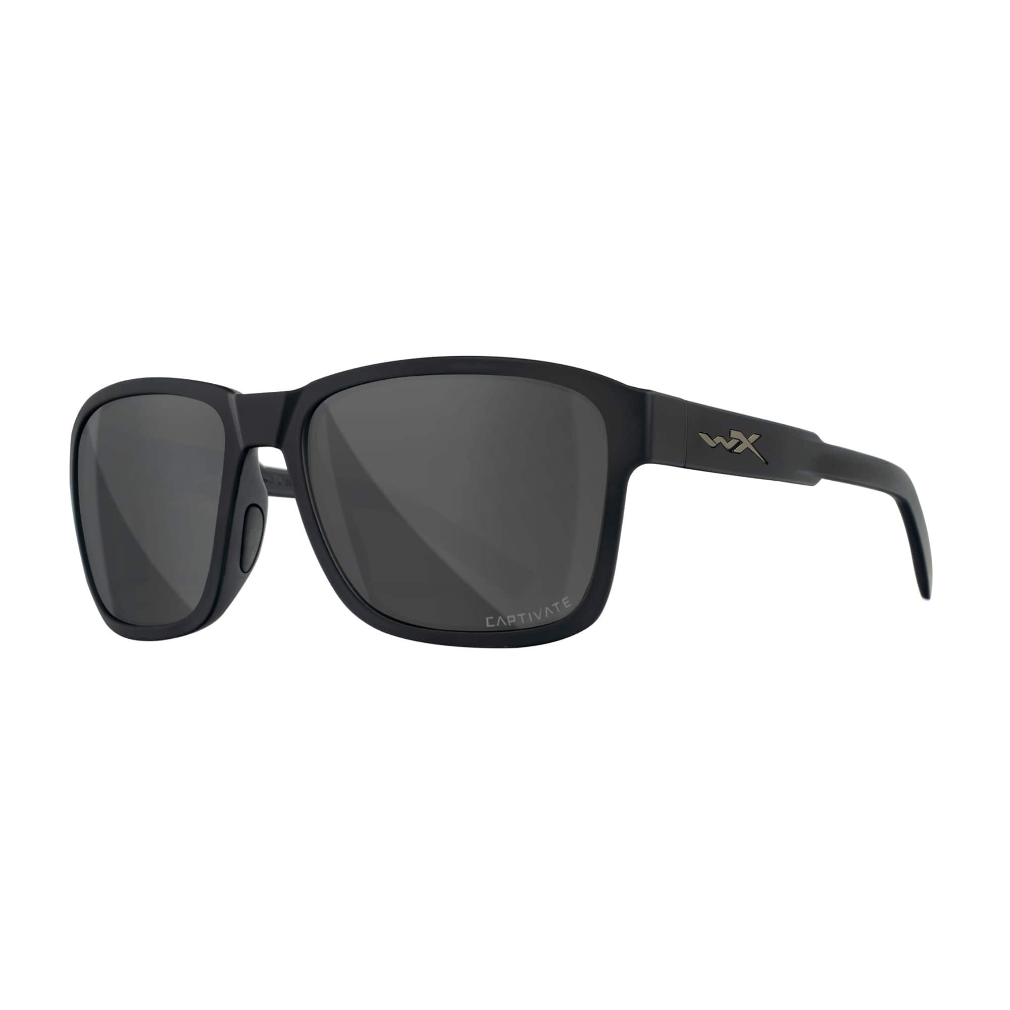 Wiley X - Wiley-X WX Trek Sunglasses (Captivate Polarized Lens, Matte Black Frame) - Gray