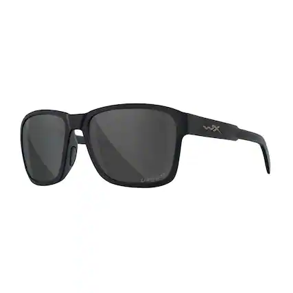 Front. Wiley X - Wiley-X WX Trek Sunglasses (Captivate Polarized Gray Lens, Matte Black Frame) - Gray.