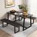 Angle. Costway - 63" Large Dining Table for 4-6 People with Wavy Edge Heavy-duty Metal Frame - Black.