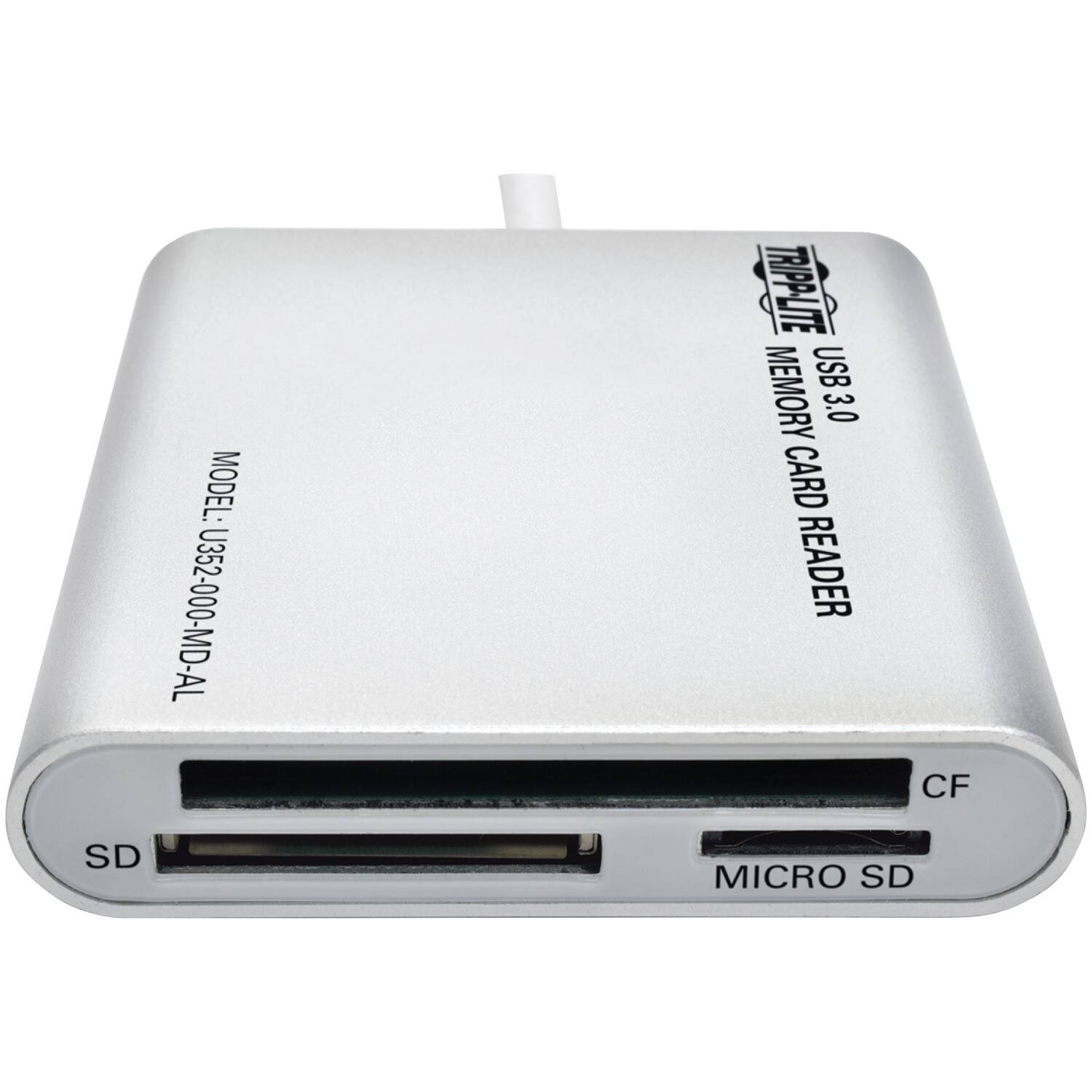 MODEL: U352-000-MD-AL  
TRIPP-LITE MEMORY USB 3.0 CARD READER  
CF SD MICRO SD