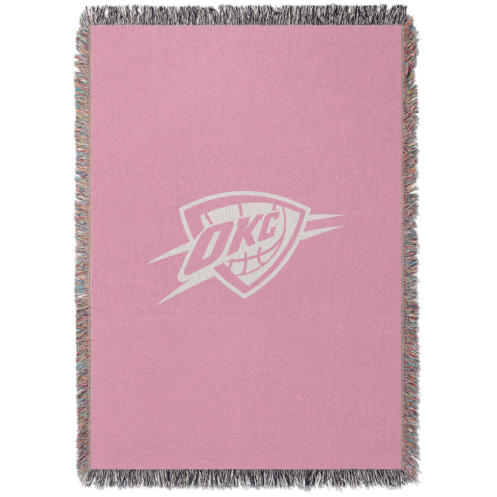 Chad & Jake - Oklahoma City Thunder Woven Blanket - Pink