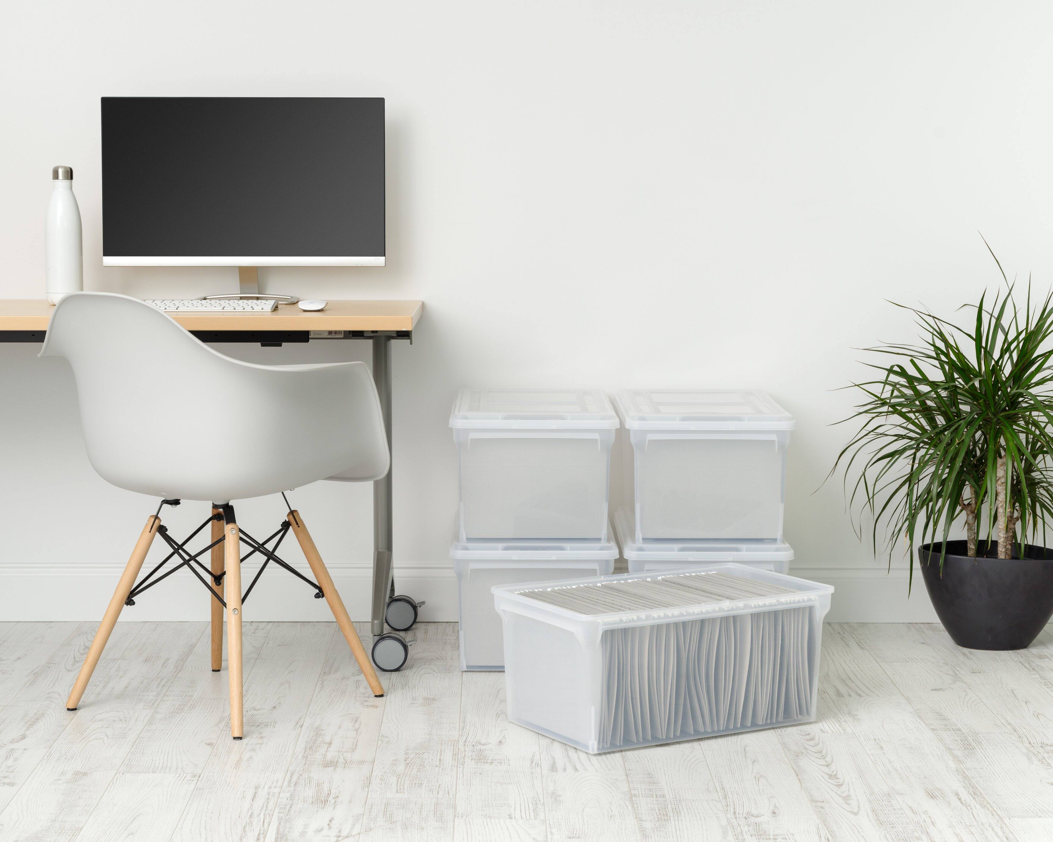 Alt View 3. IRIS USA - IRIS USA Letter Legal Size Plastic File Box, Home Organizing Storage Container.
