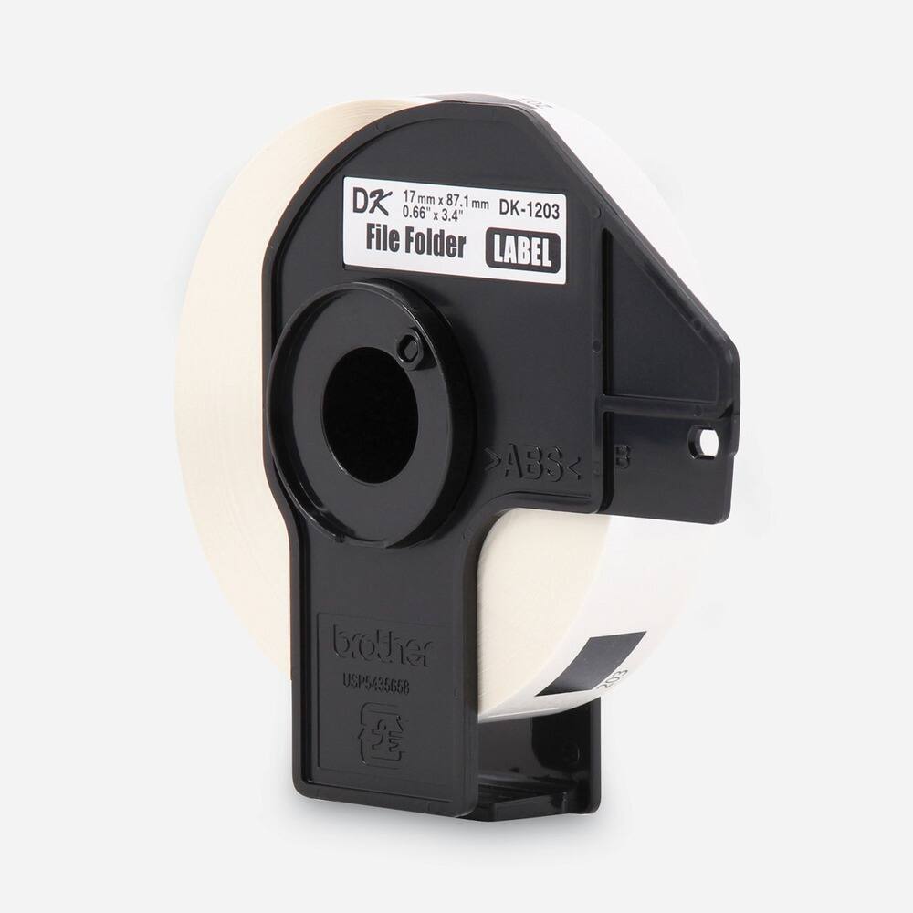 DK 17mm x 87.1mm DK-1203  
0.66" x 3.4"  
File Folder LABEL  
ABS  
brother  
USP5435658