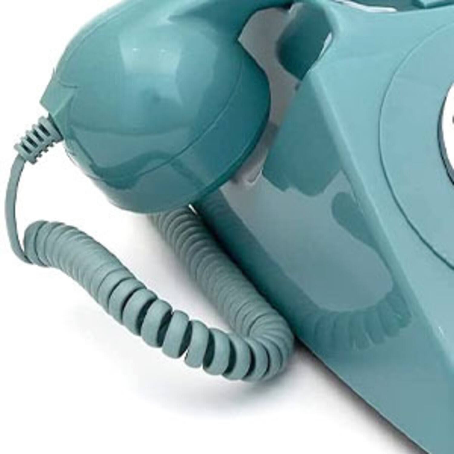 Alt View 4. PopMarket - GPO Retro GPO746DPBBL 746 Desktop Push Button Telephone - Blue   - MISC ACCESSORY - Blue.