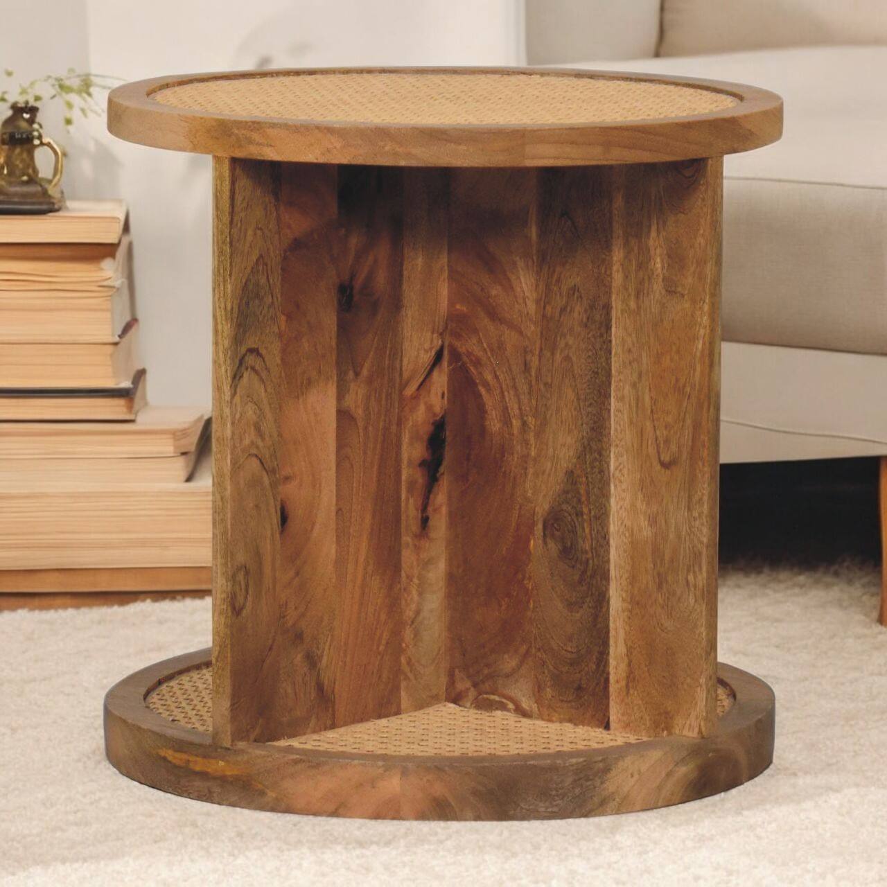 Alt View 7. Artisan Furniture - Close-knit Corner End Table - Brown.