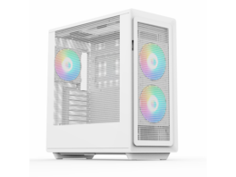 Rosewill - Helium Air Mid Tower E-ATX Case, Mesh, Tool-less, High-Airflow, USB 3.1, 3x PWM ARGB Fans, White - White