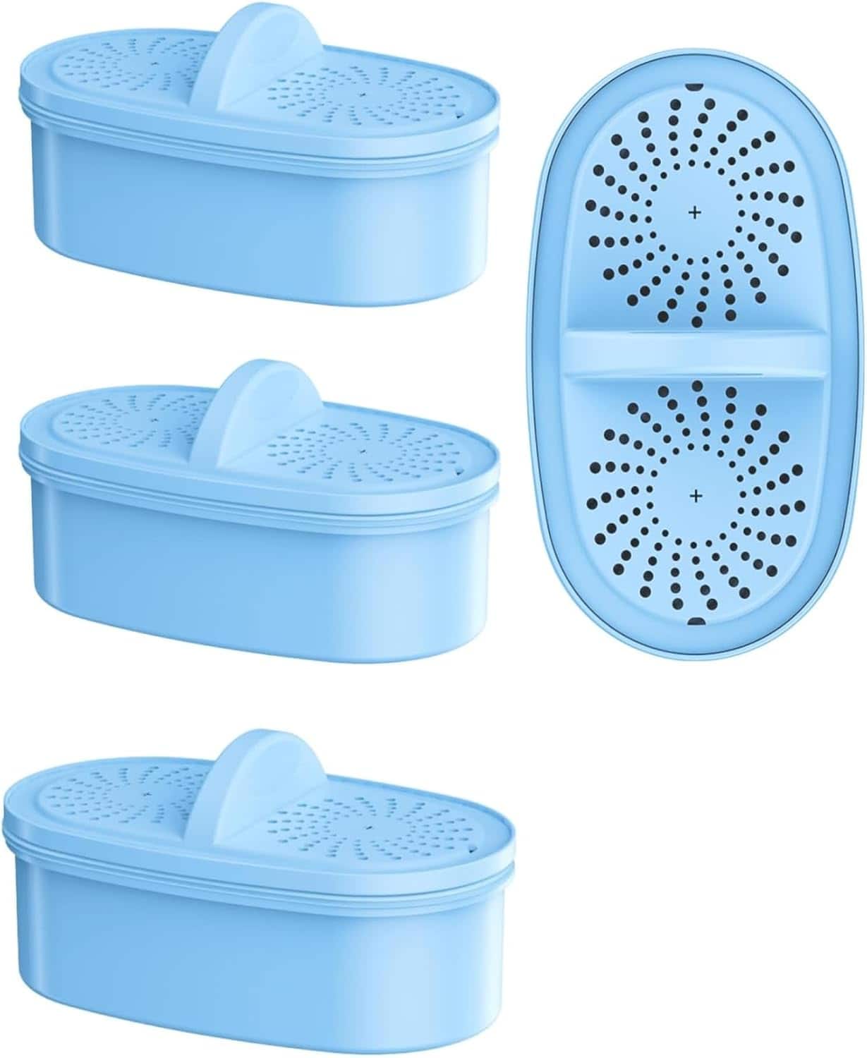 WD-PF-AL Replacement Alkaline Filters for All Waterdrop Pitcher and Dispenser Filtration System(Pack of 4) - Blue