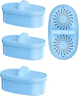 WD-PF-AL Replacement Alkaline Filters for All Waterdrop Pitcher and Dispenser Filtration System(Pack of 4) - Blue