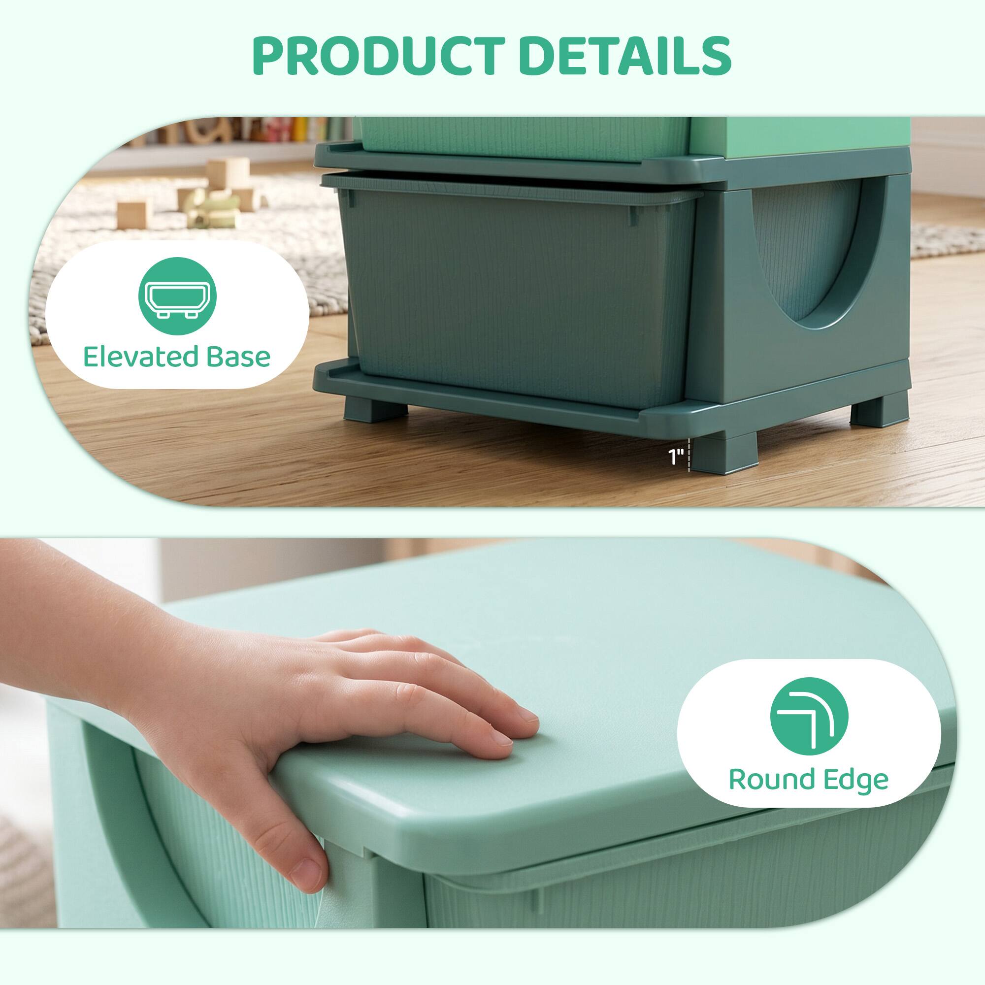 PRODUCT DETAILS

- Elevated Base
- 1" Round Edge