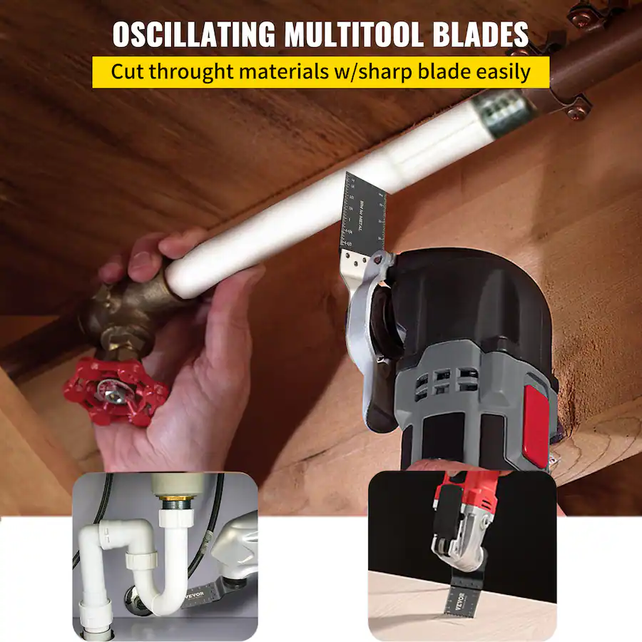 VEVOR 100PCS Oscillating Saw Blades Quick Release Multitool Blades Kit vevor-100pcs-oscillating-saw-blades-quick-release-multitool-blades-kit