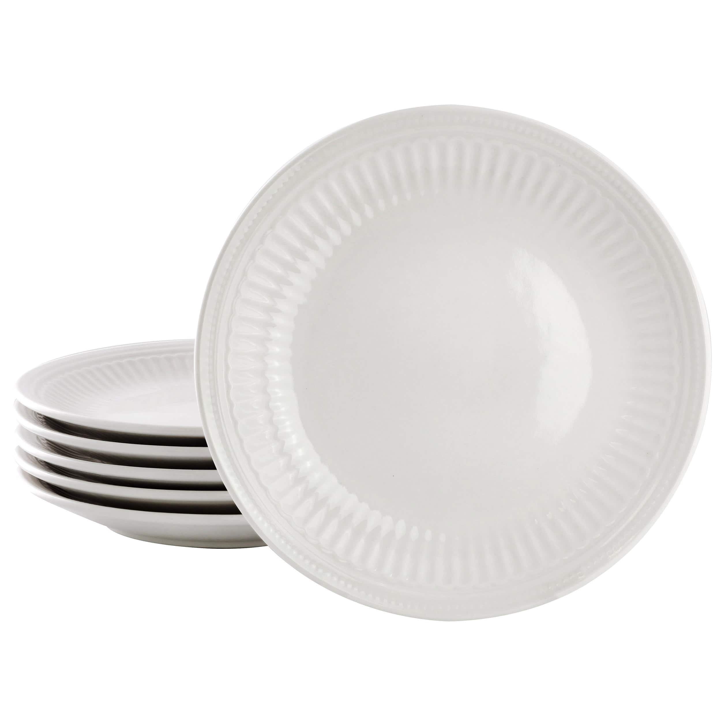 Elama - Hansel 6 Piece Stoneware Salad Plate Set, Service for 6 - White price history on PriceWatchPro