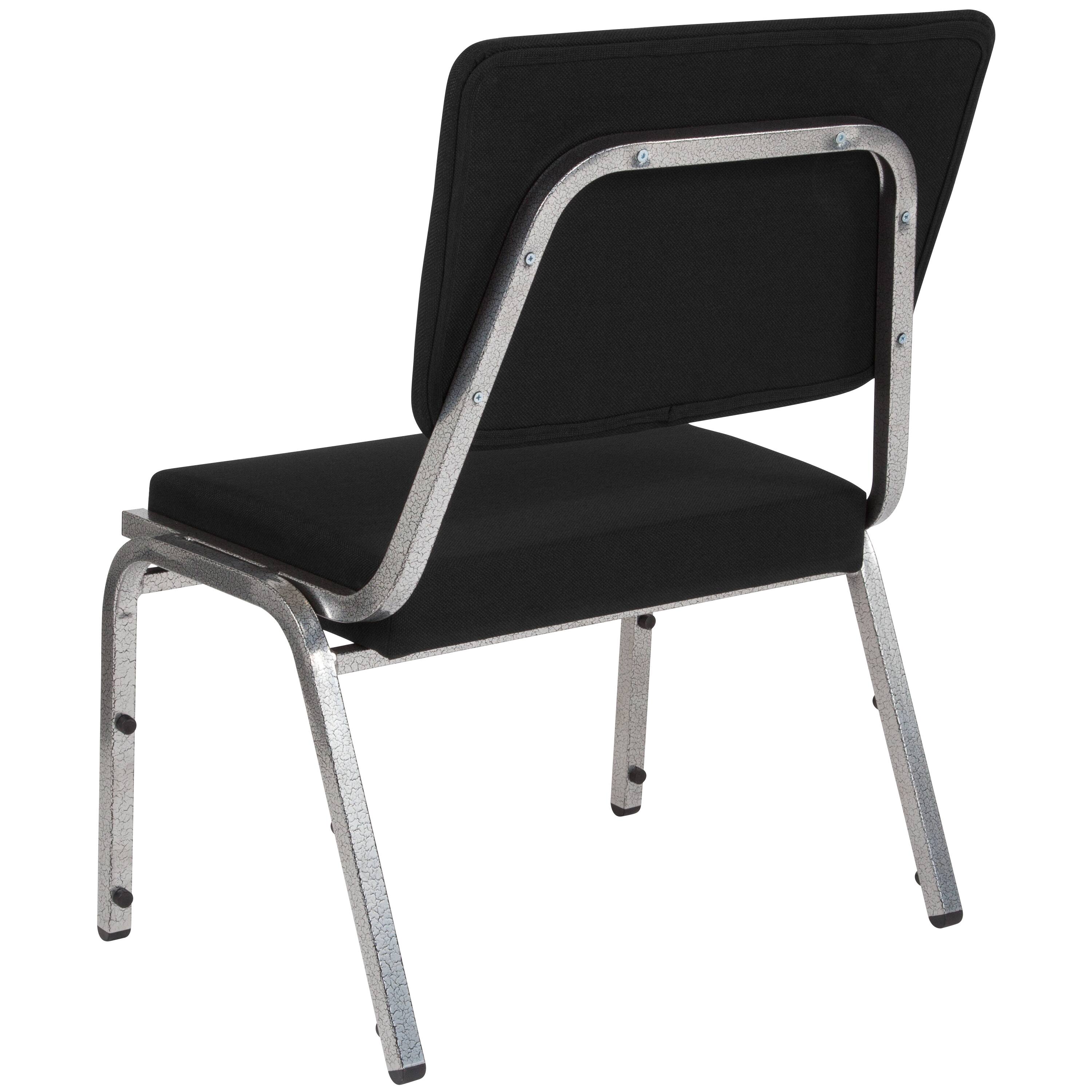 Alt View 3. Emma + Oliver - 1000 lb. Antimicrobial Bariatric Open Back medical Guest Arm Chair - Black Fabric.