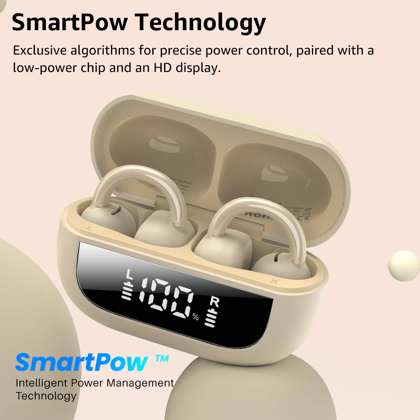 SmartPow Technology, Exclusive algorithms for precise power control, paired with a low-power chip and an HD display. SmartPow Intelligent Power Management Technology.