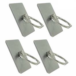 Home Collection - 4 Pack Universal Cell Phone Ring Holder & Kickstand - Silver