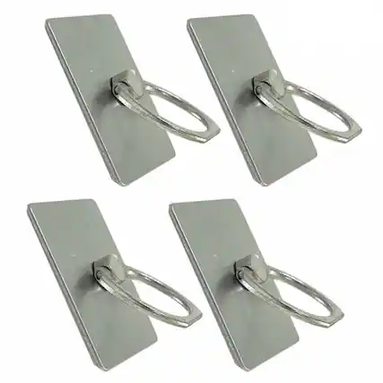Front. Home Collection - 4 Pack Universal Cell Phone Ring Holder & Kickstand - Silver.