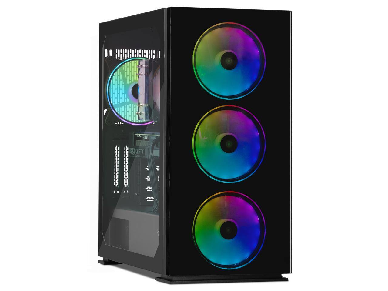 Alt View 1. YEYIAN - Yeyian YARI Gaming PC - Intel Ultra 5 225F, RTX 5070, 32GB DDR5, 1TB SSD, AI, RGB, Win 11 - Black.