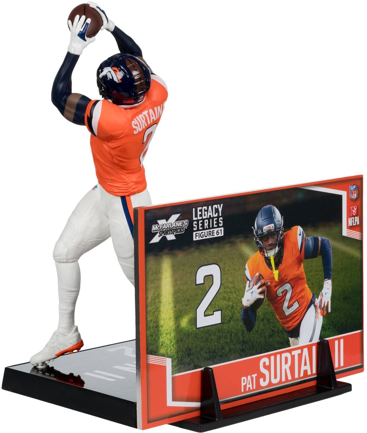 SURTAIN 7  
W NFL LEGACY MCFARLANE'S SERIES NFLPA A SPORTSPICKS FIGURE 61  
2 2  
SURTAIN II  
PAT
