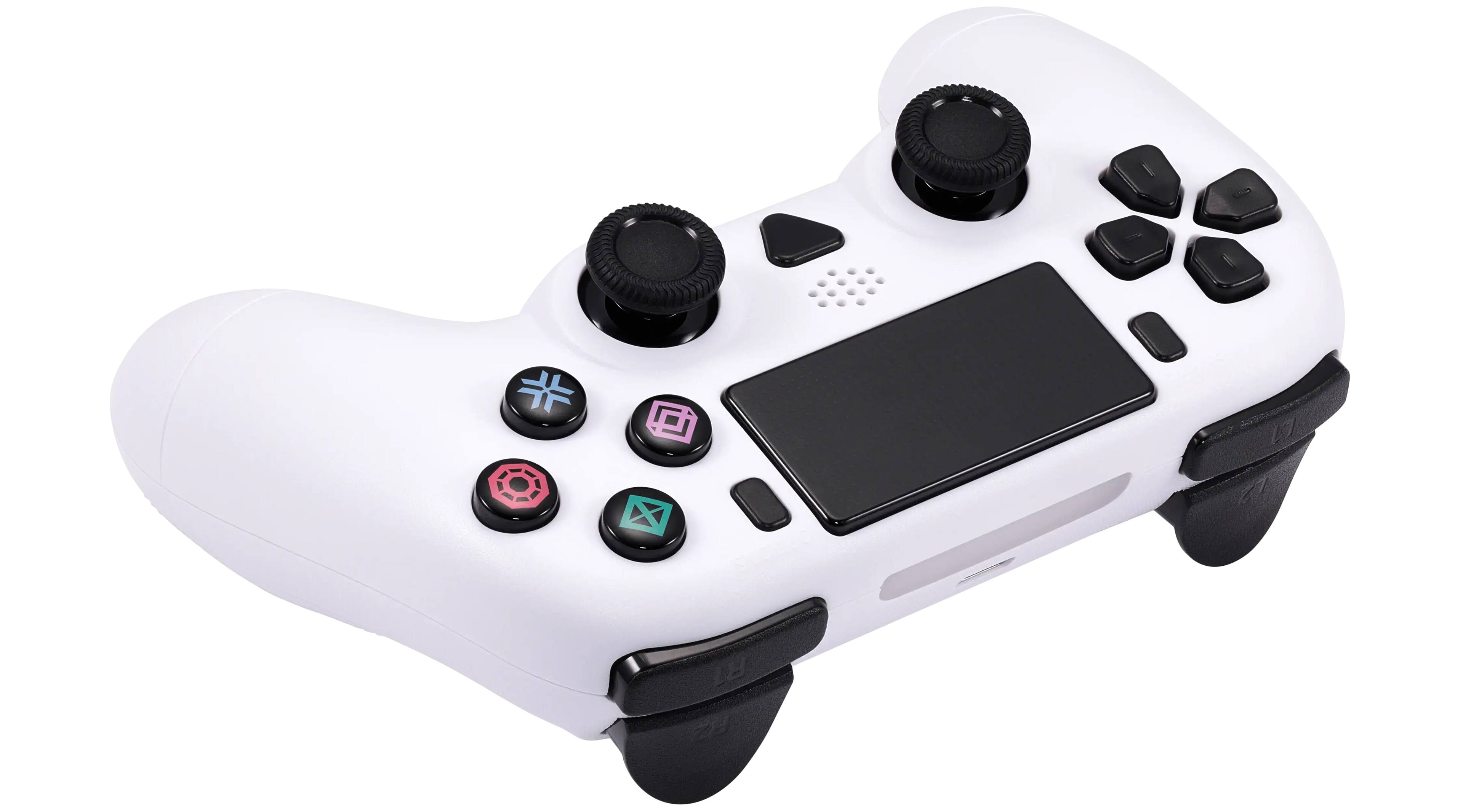 Alt View 4. Dobe - Wireless Bluetooth Controller Compatible For PlayStation 4 PS4 - White (DOBE) - White.