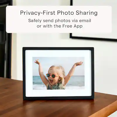 Pora&co Digitale Fotolijst met WiFi & Frameo App 10 inch, zwart / hout Pora&co Digitale Fotolijst met WiFi & Frameo App 10 inch, zwart / hout