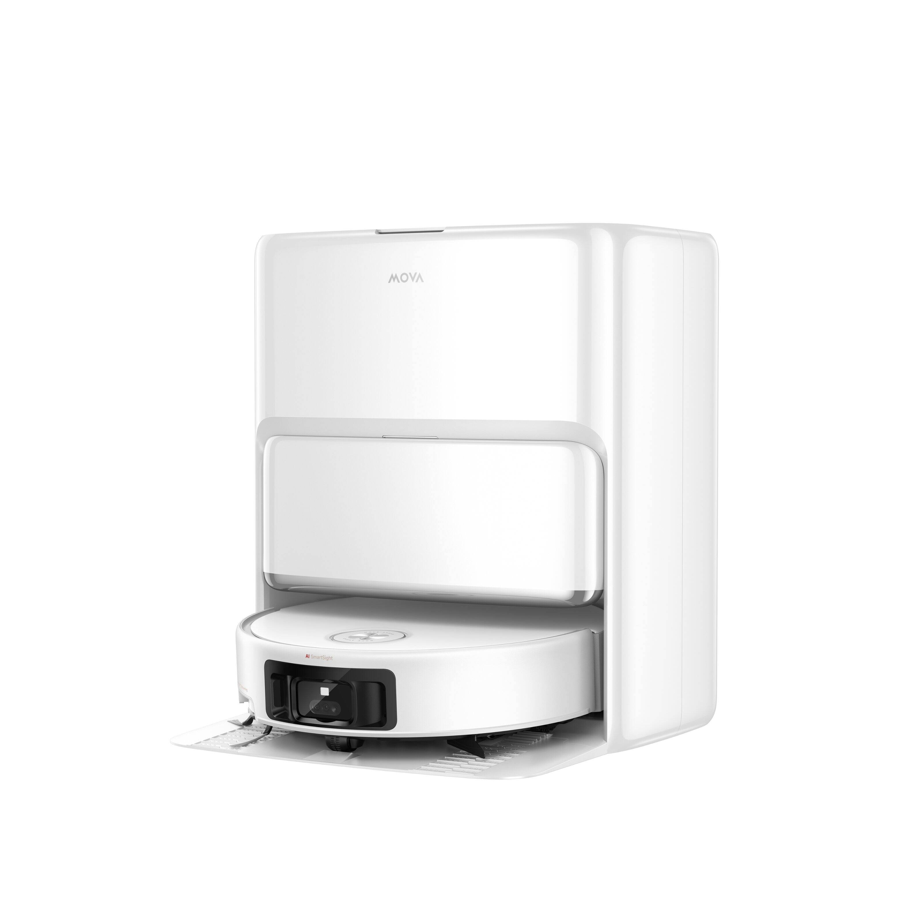 MOVA - Z60 Ultra Roller SA Robot Vacuum and Mop,Edge-to-Edge Cleaning, Pet Hair and Carpet Friendly - White