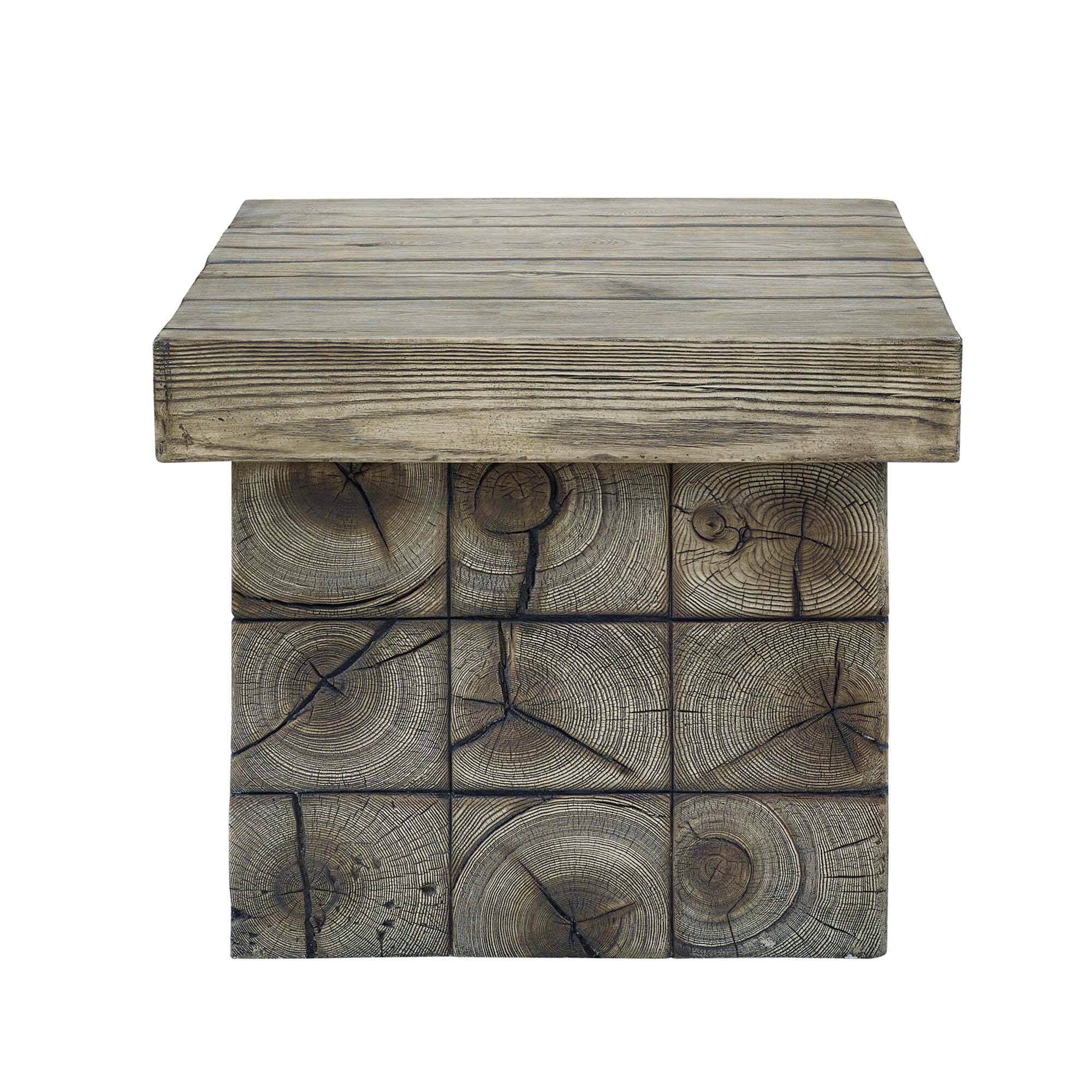 Alt View 2. Modway - Manteo Rustic Coastal Outdoor Patio Side Table by Modway - Light Gray.