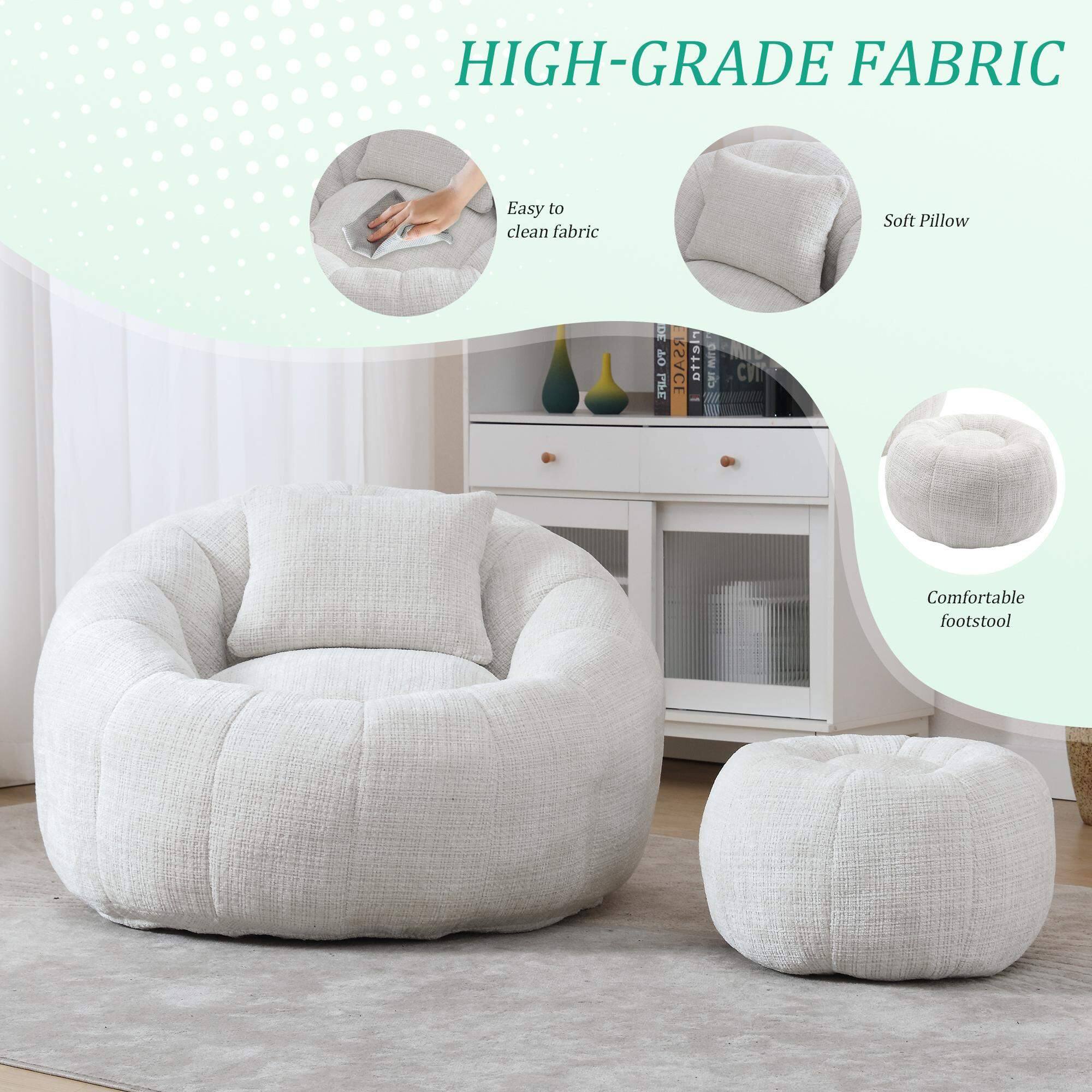 HIGH-GRADE FABRIC

- Easy to clean fabric
- Soft Pillow
- Comfortable footstool