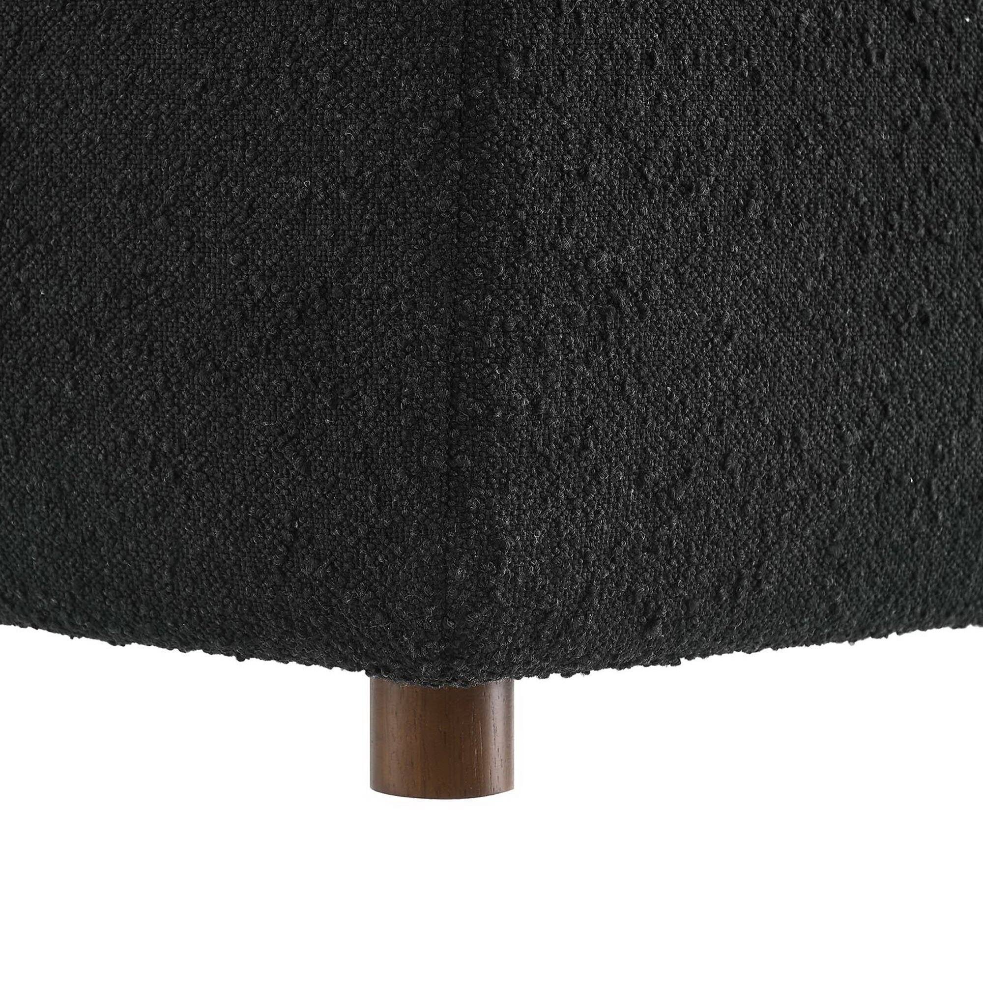 Alt View 4. Modway - Commix Down Filled Overstuffed Boucle Fabric Ottoman by Modway - EEI-6258-BLK.