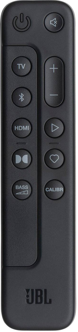 The text on the image reads "TV + - HDMI BASS CALIBR JBL."