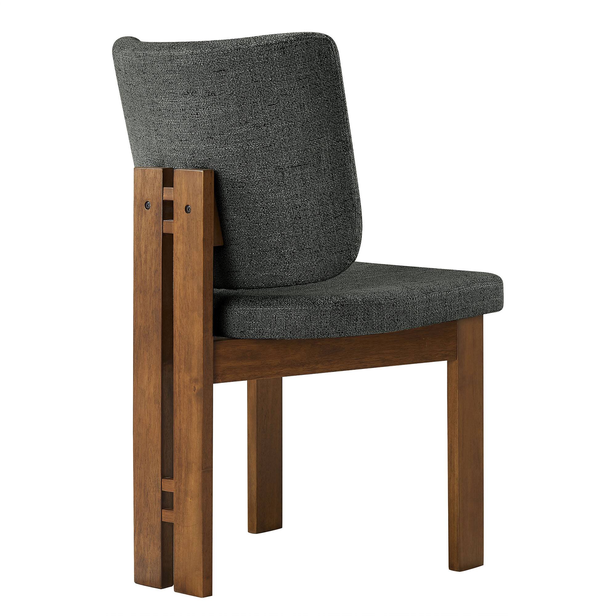 Alt View 7. Modway - Alba 7-Piece Dining Set by Modway - Walnut Charcoal.