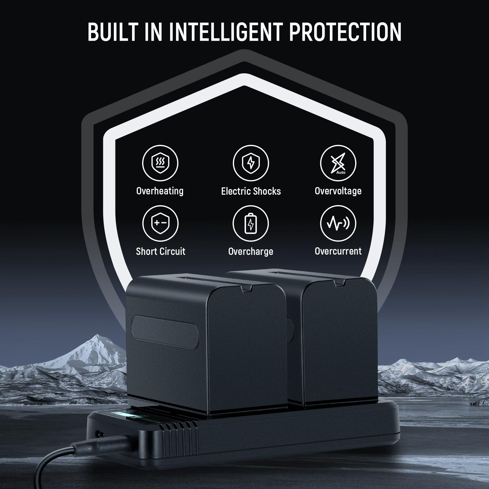 BUILT IN INTELLIGENT PROTECTION

- Overheating
- Electric Shocks
- Overvoltage
- Short Circuit
- Overcharge
- Overcurrent