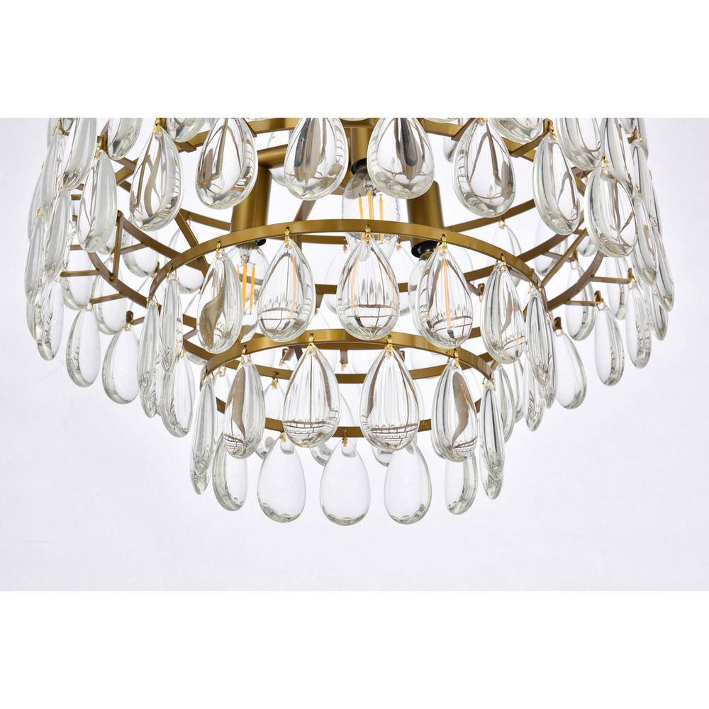 Alt View 3. Elegant Lighting - Mila 16 inch pendant in brass - Brass.