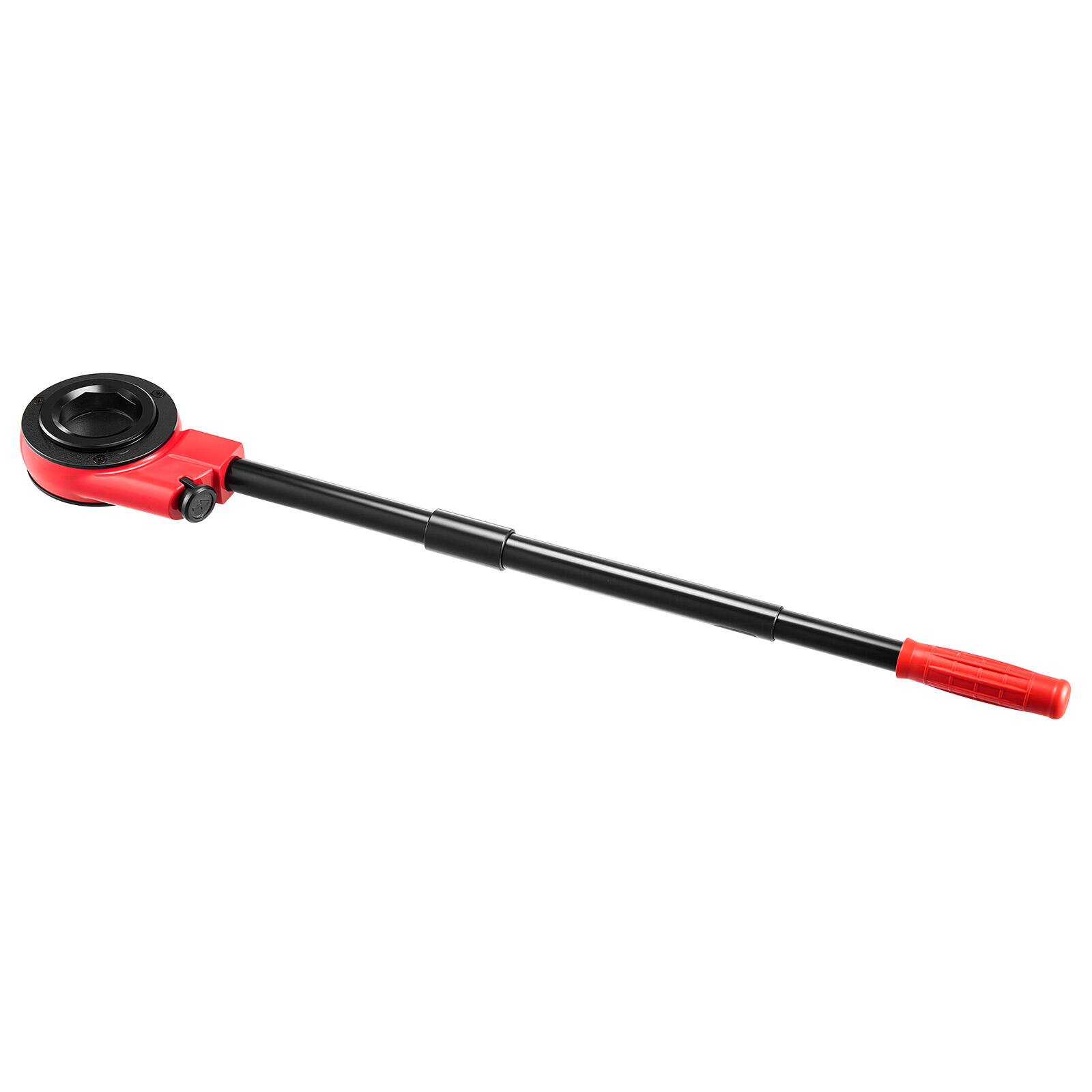 Alt View 5. VEVOR - Ratchet Pipe Threader Kit with 7 Dies, 3/8" NPT to 2" NPT Manual Ratcheting Pipe Threading Tool, Portable Pipes - Red.