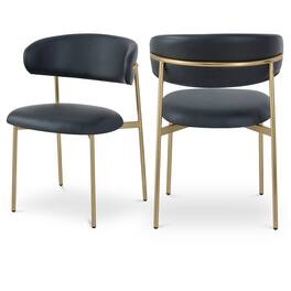 Meridian Furniture - Lupita Vegan Leather Dining Chair, Set of 2 - Black