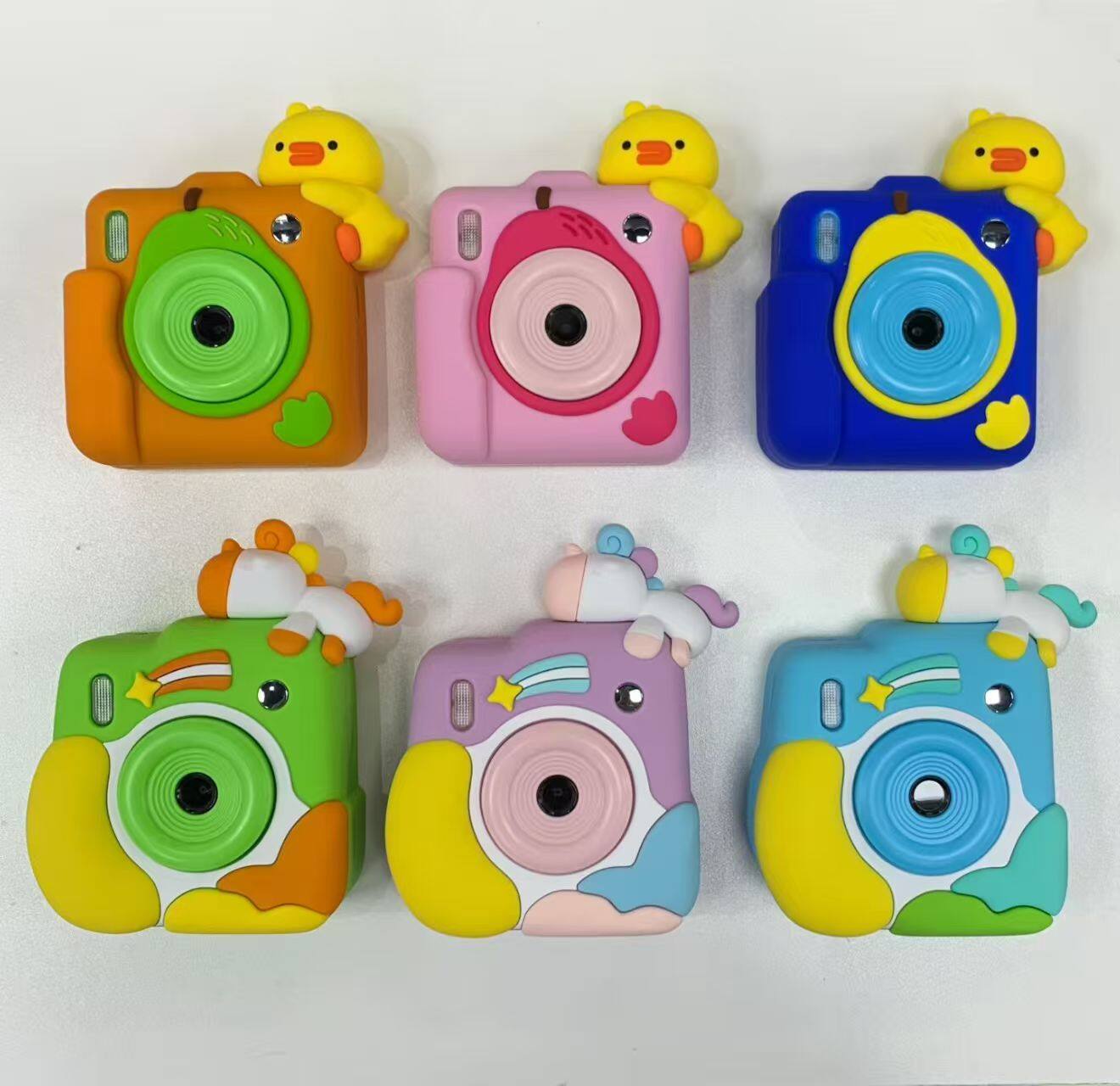 Alt View 1. Umeiluce - Kids Color Instant Print Camera D16S Cute Unicorn & Duck 48MP Toy Digital Camera with Color Thermal Printing - Blue.