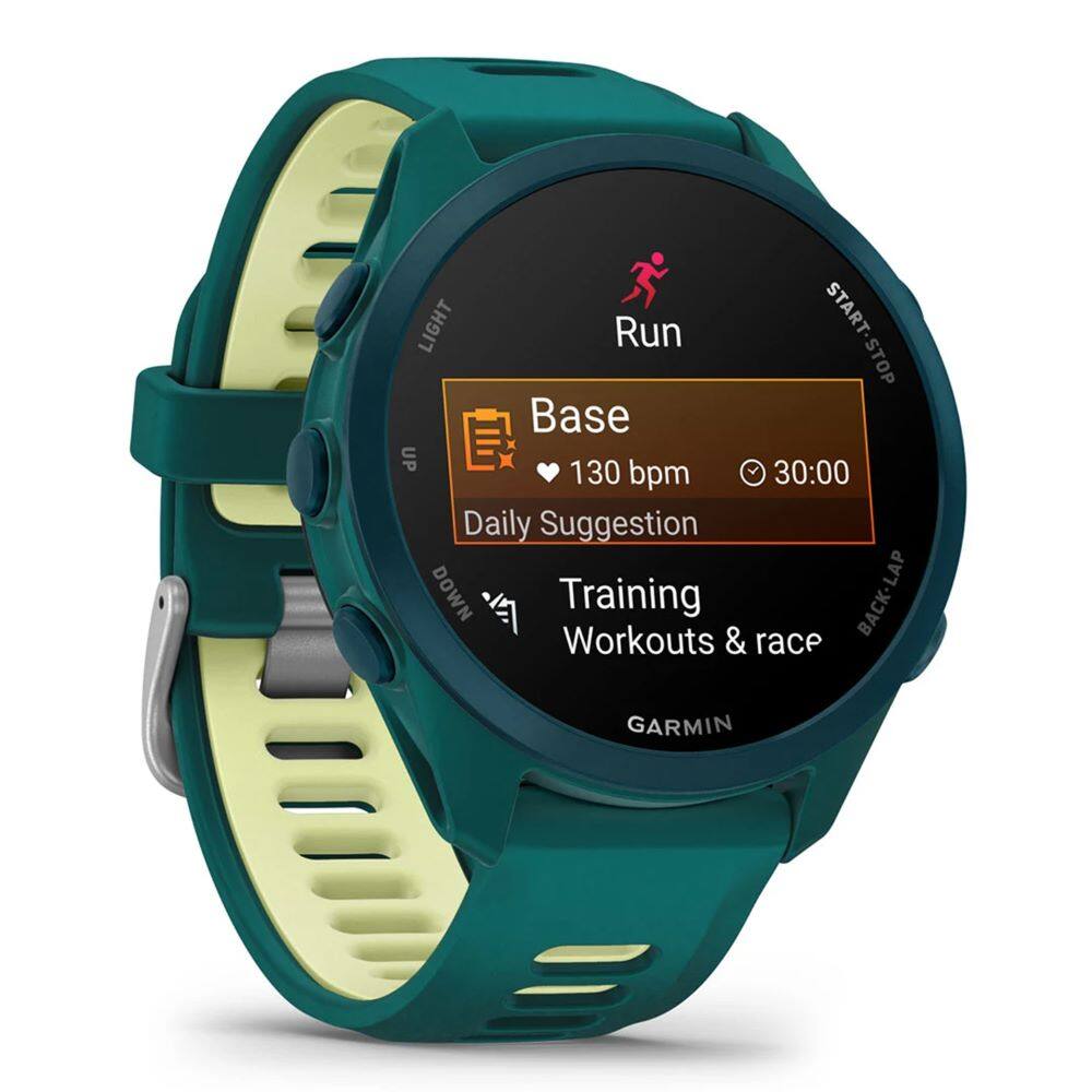 LIGHT Run START-STOP Base UP 130 bpm 30:00 Daily Suggestion DOWN Training Workouts & race BACK-LAP GARMIN