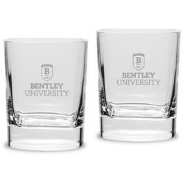 Jardine - Bentley Falcons 11.75oz. Square Double Old Fashioned Glass Set - Multicolor