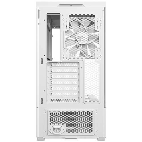 Alt View 4. Antec - C6 Curve Air White ATX Mid-Tower Case, Panoramic Tempered Glass, 3 PWM Fans Included, Support 360mm Radiator & 450mm GPU - White.
