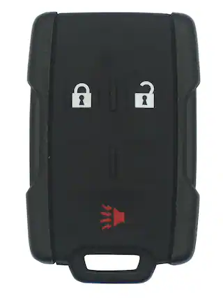Front. Car Keys Express - GM Keyless Entry Remote - 3 Buttons (Lock, Unlock, and Panic) - Black.