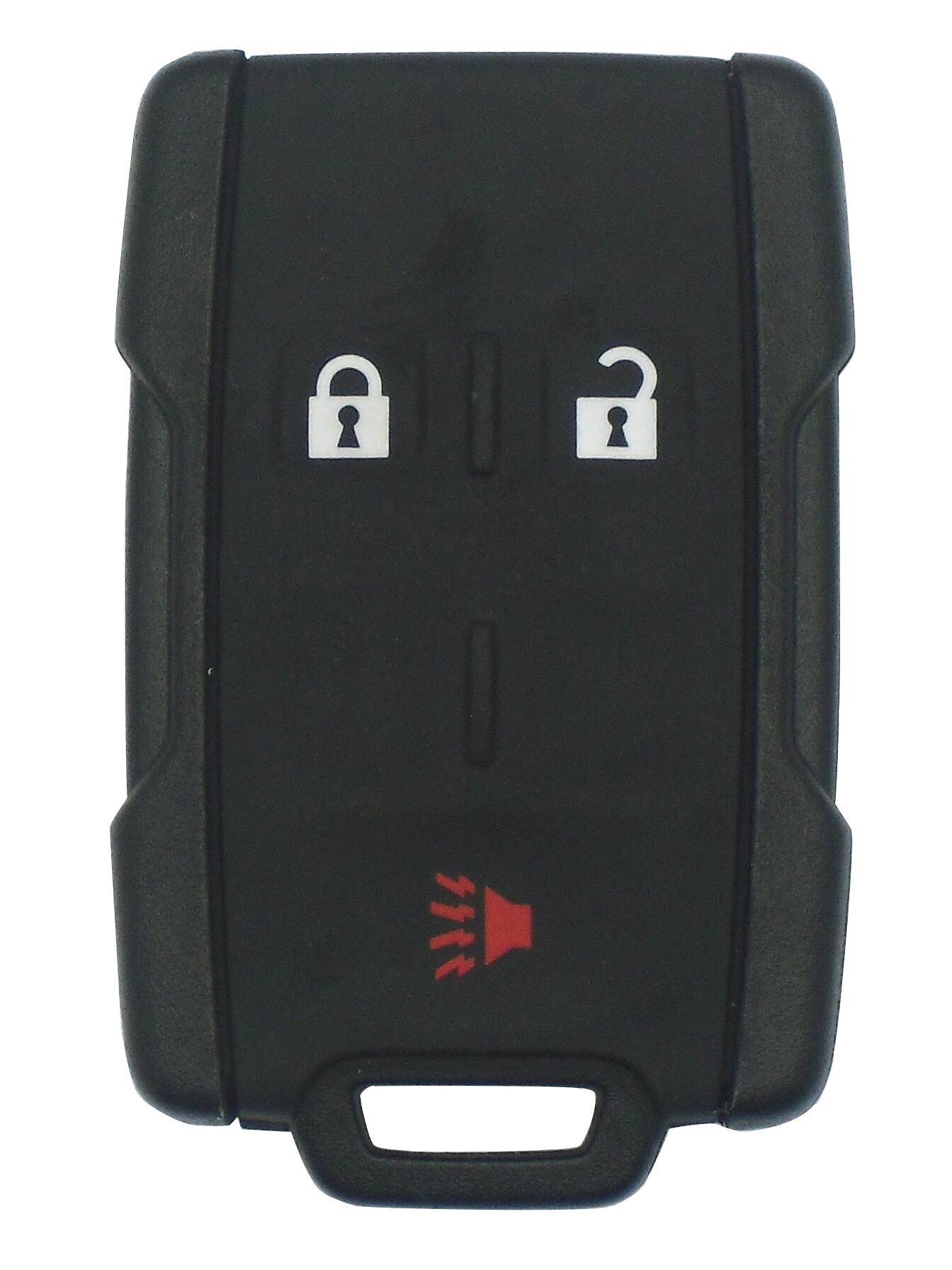 Front. Car Keys Express - GM Keyless Entry Remote - 3 Buttons (Lock, Unlock, and Panic) - Black.
