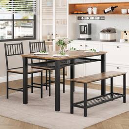 Jojoka - Kitchen Table Farmhouse Kitchen Table Chairs Set for 4 to 47 Inch Modern Dining Table - Multiple colors