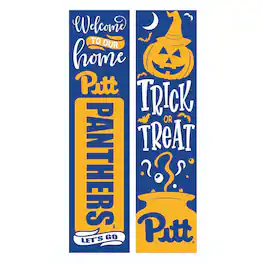 Evergreen Enterprises - Pitt Panthers 47" Double Sided Halloween Leaner Fan Sign - Multicolor